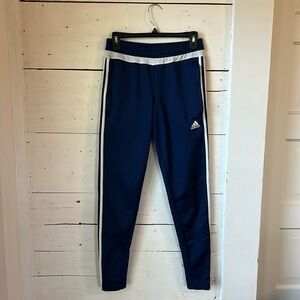 Adidas Climacool blue track soccer pants joggers with zippers women’s size Small